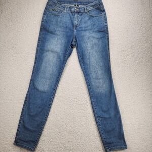 Kuhl Jeans Womens 12 Blue Medium Wash Mid Rise Skinny Tie Stretch Denim Pants